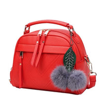 Load image into Gallery viewer, PU Leather Handbag For Women Girl Fashion Tassel Messenger Bags With Ball Bolsa Female Shoulder Bags Ladies Party Crossby Bag
