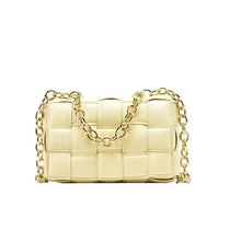 Load image into Gallery viewer, Women Crossbody Bag Weave Flap Bags For Women 2020 Quality Leather Thick Chain Shoulder Messenger Bags Female Handbag And Purse