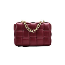 Load image into Gallery viewer, Women Crossbody Bag Weave Flap Bags For Women 2020 Quality Leather Thick Chain Shoulder Messenger Bags Female Handbag And Purse