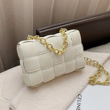 Load image into Gallery viewer, Women Crossbody Bag Weave Flap Bags For Women 2020 Quality Leather Thick Chain Shoulder Messenger Bags Female Handbag And Purse