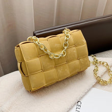 Load image into Gallery viewer, Women Crossbody Bag Weave Flap Bags For Women 2020 Quality Leather Thick Chain Shoulder Messenger Bags Female Handbag And Purse