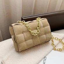 Load image into Gallery viewer, Women Crossbody Bag Weave Flap Bags For Women 2020 Quality Leather Thick Chain Shoulder Messenger Bags Female Handbag And Purse