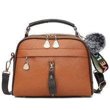 Load image into Gallery viewer, PU Leather Handbag For Women Girl Fashion Tassel Messenger Bags With Ball Bolsa Female Shoulder Bags Ladies Party Crossby Bag
